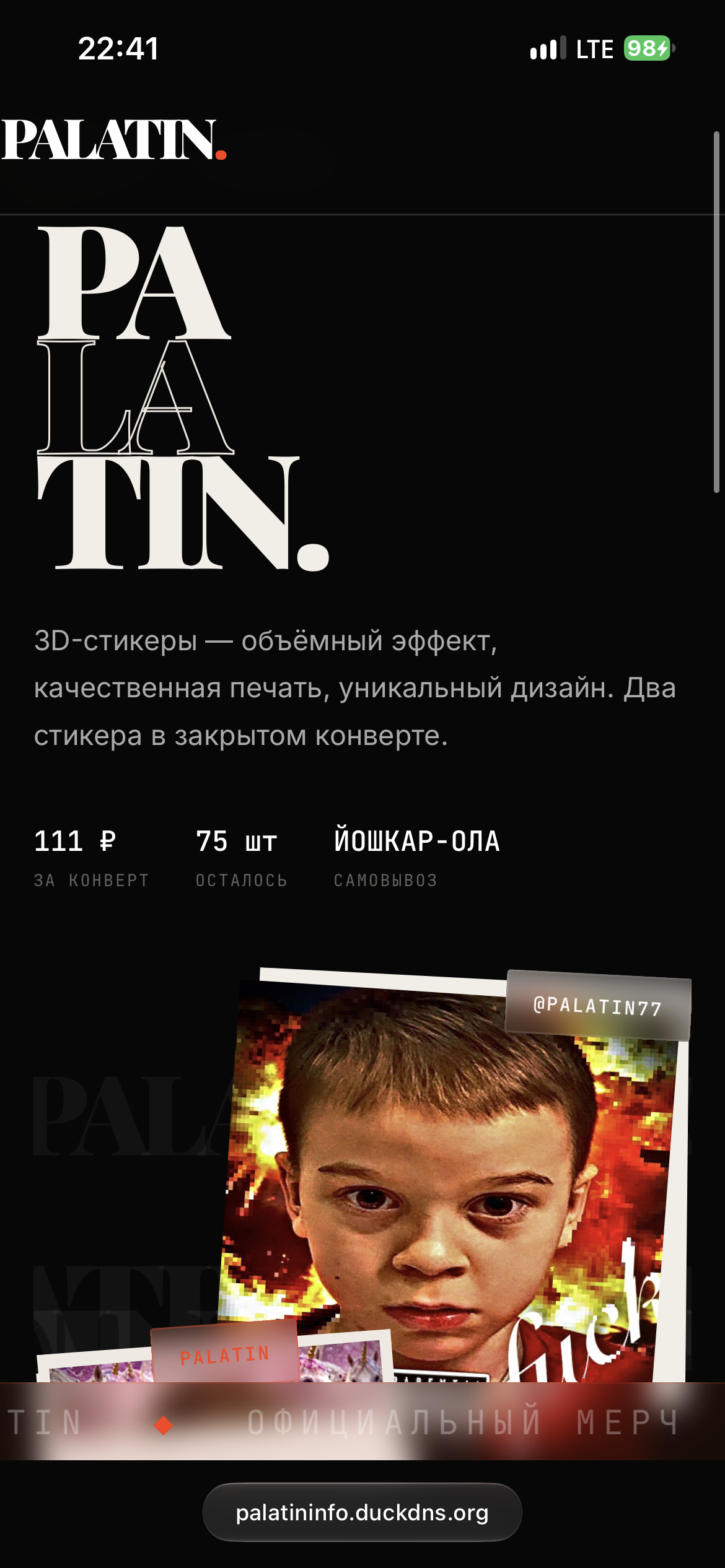Скриншот Palatin Info - Главная страница